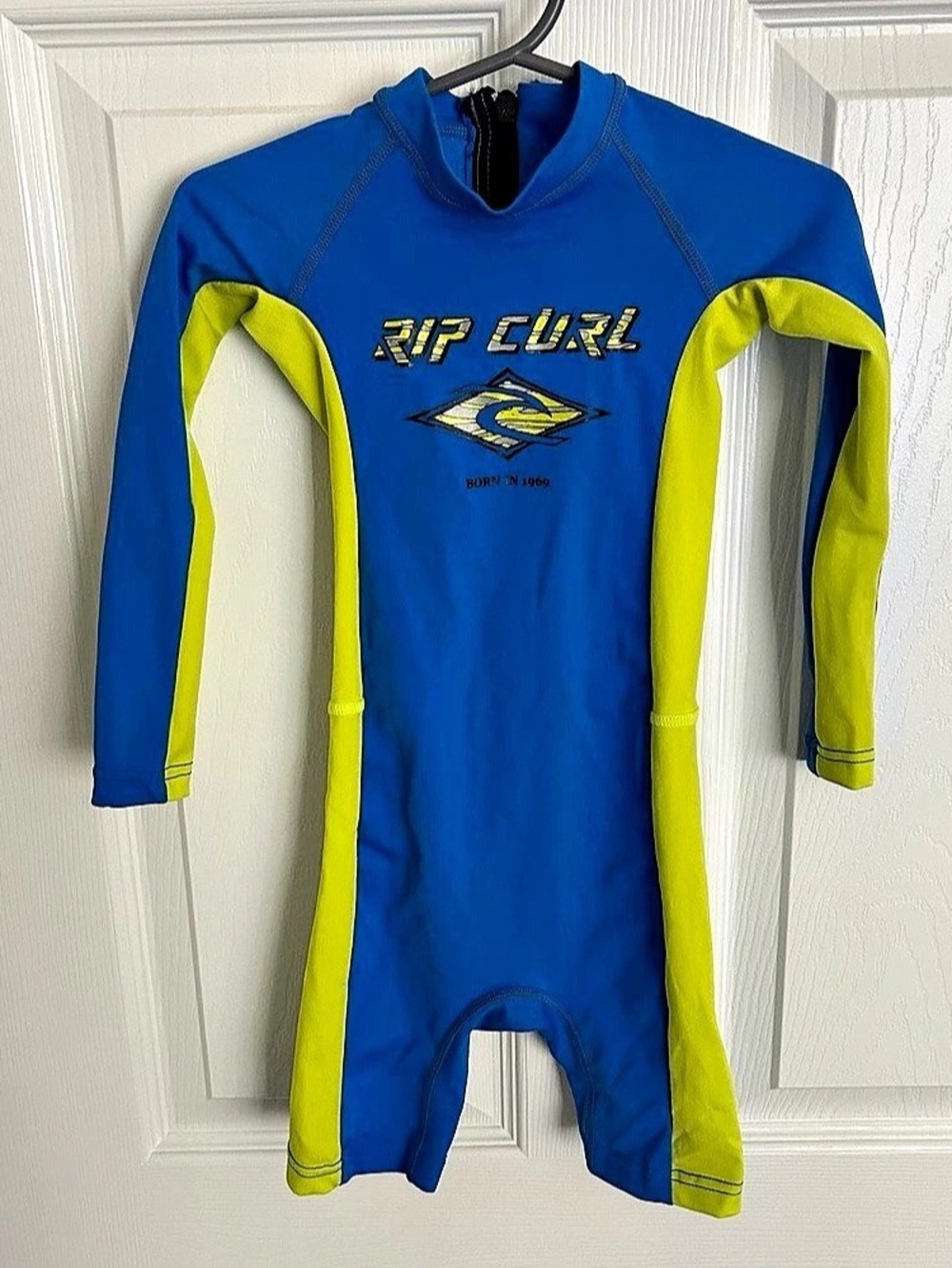 Rip Curl Unisex Size 4 Blue & Green Rashguard Suit